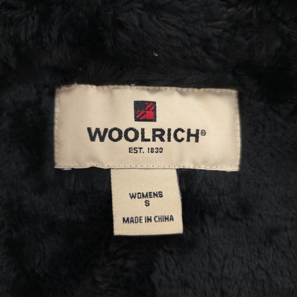 Woolrich Vest Womens Small Black White Moccasin Plaid Wool Fleece Lined Outdoors - Picture 5 of 12